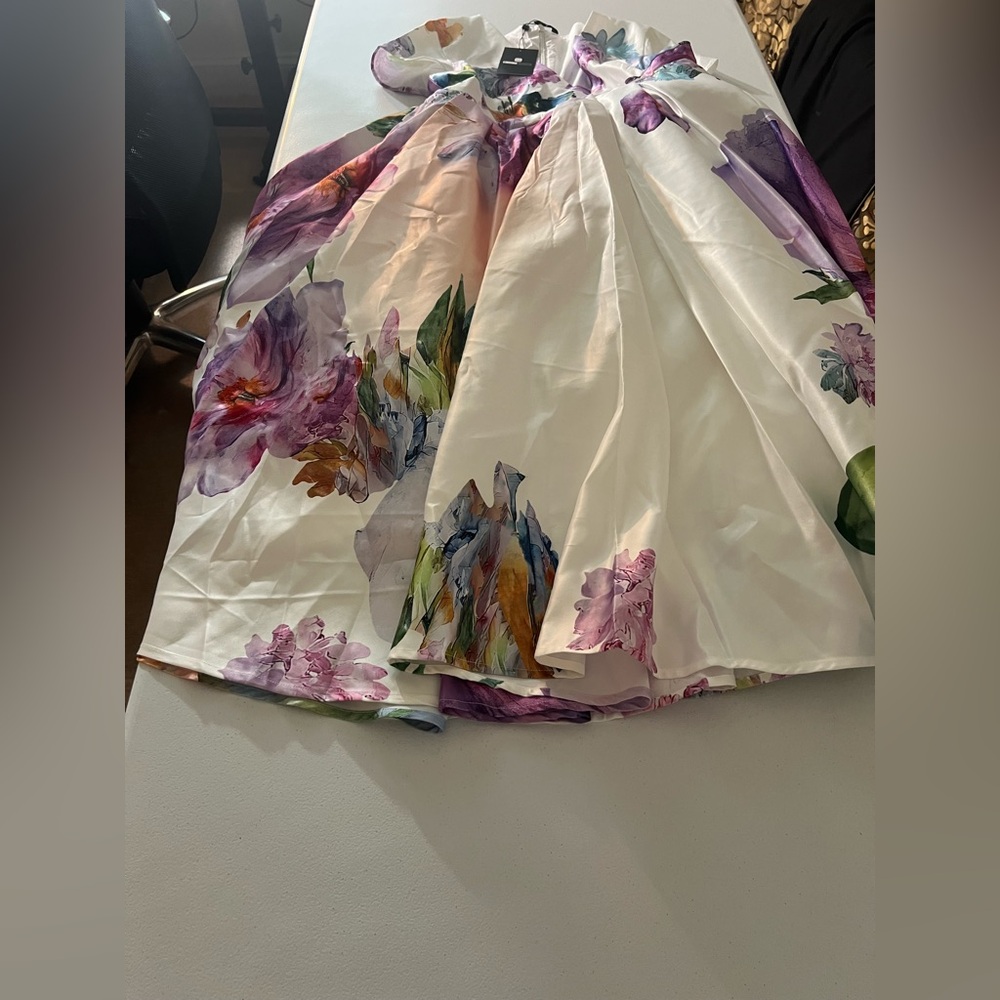 STYLEWE Floral Wedding Dress - White and Purple